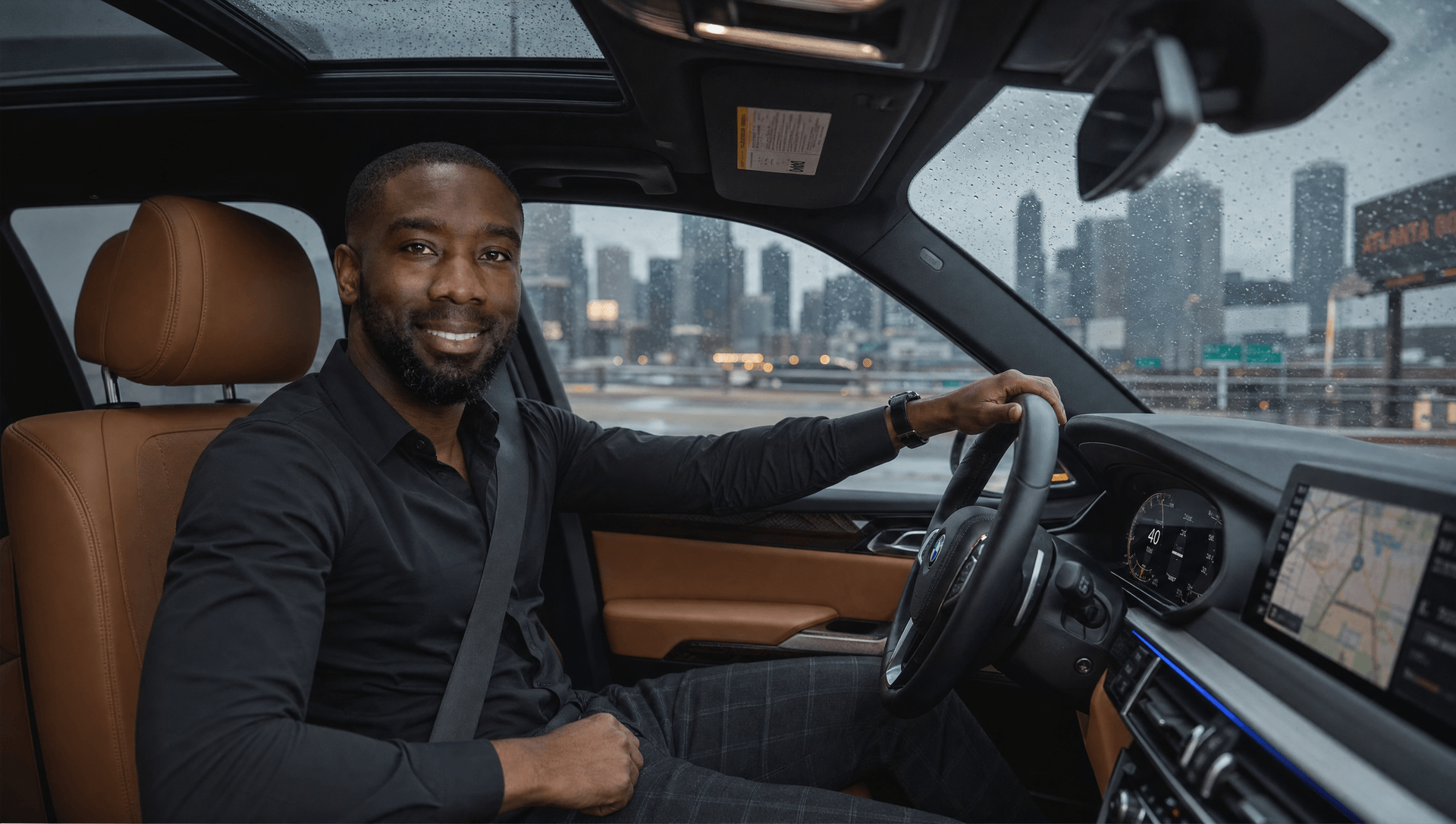Alex Henry with one of the Be Nice Autos fleet vehicles